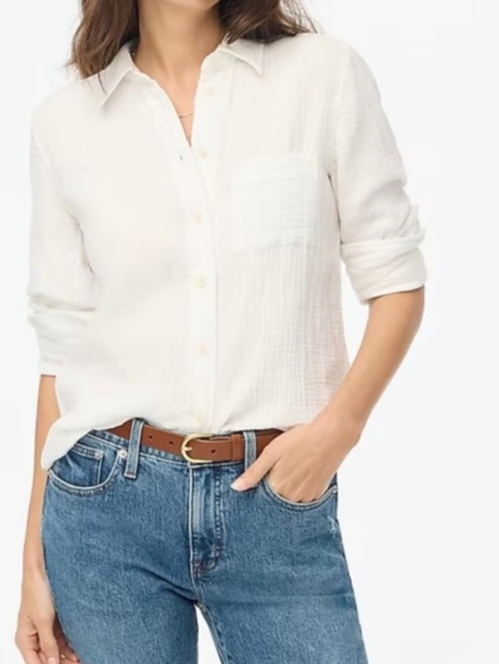 J CREW 100% Cotton Gauze Top L